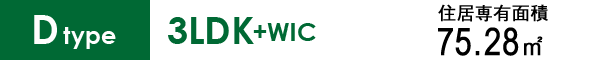 Dtype 3LDK+WIC 75.28㎡